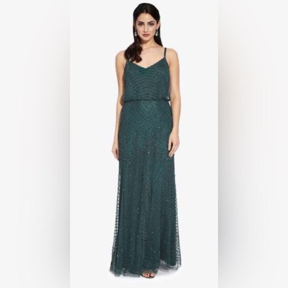 adrianna papell art deco dress NWT